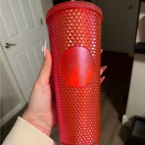 Starbucks Vibrant Red Textured Tumbler